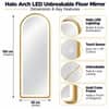 The Artment Gold Halo Arch Unbreakable Floor Mirror For Home (150 X 40 CM)