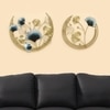 W-Yoko Abstract Metal Wall Decor in Multicolor Set of 2