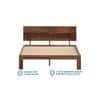 Triplet Solid Wood Queen Size Non Storage Bed In Provincial Teak Finish