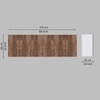 6 Doors Modular Wall Mounted Kitchen Cabinet With Adjustable Shelf In Cochwood Brown Finish