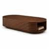 Rivona Sheesham Wood Capsule Coffee Table in Walnut Finish