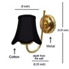 Devansh Gold Wall Mounted Lamp With Black Cotton Shade