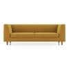 Rubik Essential 3 Seater Fabric Sofa In Ochre