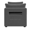 Jedlo Velvet 2 Seater Ottoman Bench with Storage  in Dark Grey  Color