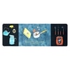 Luxe Home Happy Design Combo Kitchen Runner Mat- Blue (116x36 & 58x36 cm PC-2)