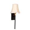 Devansh Metal Electric Wall Light in Black Colour with Off-white Shade Count of 1 Light