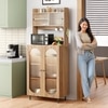 Stellar Multipurpose Storage Cabinet (Tall Size with Upper Storage, Oak)