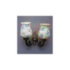 Troy Antique Metal Double Wall Mounted Lamp with Multicolor Mosaic Glass