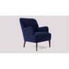 London Accent chair Velvet in Navy Blue Color