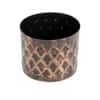 Cross Hammered Planter Set Of 3 In Black And Gold Colour