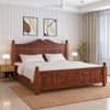 royal Solid Sheesham Wood  King Size Box Storage  Bed In Honey Oak Finish