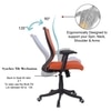 Ebeaony Mid Back Ergonomic Chair in Orange Colour