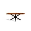 Crispio Solid Wood 6 Seater Dining Table in black Finish