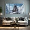 The Castle Decor Lord Shiva Wall Painting Wooden Framed 27x48 Inch (Style 9)