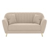 Rivo Velvet 2 Seater Sofa in Cream Color
