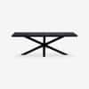 Avrelle Jewel Solid Wood 6 Seater Dining Table in Black Finish