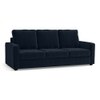 Apollo High Back 3 Seater  Fabric Sofa In Sea Port Blue Velvet Colour