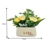 Yellow Artificial Flowers With A Modern Planter