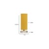 Bruce Yellow cotton table lamp with White Brushed wood base