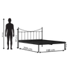 Camden Metal Non Storage King Bed in Satin Black Finish