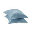 Stoa Paris Satin Pillow Covers,  Premium Plain Pillow Cover Set of 2, 68L x 45W cms - Dreamy Blue