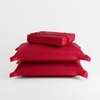Stoa Paris 300TC UltrSatin Double Bedsheet Set Satin Double Flirty Red