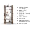 Hexa Engineered Wood Bookshelf Multipurpose Storage Rack in Giant Wood and Frosty White