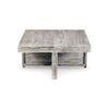 Blane Sheesham Wood Country Side Coffee Table Set With 4 Stools In Antique Multicolour Finish