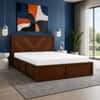 Vanya Solid Wood Comfort Queen Bed Box Storage Provincial Teak Finish Mattress 60 x 78 Inches