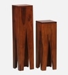 Volgo Solid Wood Side Table in Honey Oak Finish