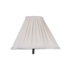 Belle Off White Fabric Floor Lamp with Black Iron Base