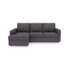 Apollo Compact Sofa (Colour : Smoke, Cushion : Soft, Back Type : High Back, Seating Capacity : Left Aligned 2 Seater + Left Aligned Chaise + Ottoman)