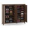 Webster 48 Pair Shoe Rack in Classic Walnut Finish