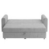 Alfon 2 Seater Velvet Pull Out Sofa Cum Bed with Storage In Grey