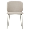 Scandinavian Kenzi Dining Chair Matte Beige Finish