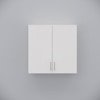 2 Doors Modular Wall Mounted Kitchen Cabinet With Adjustable Shelf In Highland Pine Finish