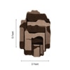 Handmade Wool Shaped Rug Modern Abstract Mocha Brown 3 x 5 Feet Carpet