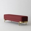 The Mesa Metal Bench in Maroon Finish