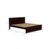 Brilliant Sheesham Wood Queen Size Bed Non Storage Bed Walnut Finish (60 x 78 inches)