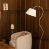 Kaze Handicrafted Floor Lamp in Golden and White Colour