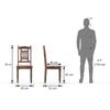 Bunai Solid Wood Dining Chair Set Of 2 In Teak Finish