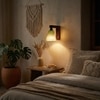 Hexagon Brown Solid Wood Wall Lights