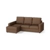 Apollo Sofa (Colour : Mocha, Cushion : Hard, Back Type : High Back, Seating Capacity : Left Aligned 2 Seater + Left Aligned Chaise + Ottoman)