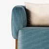 Rivaaz Solid Wood One Seater Chair in Blue Colour