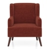 Brando Arm Chair in Dark Coral Color