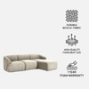 Zenliving Wood Left Aligned 3-Seater With Upholstery Non Storage Sofa In Grey Colour