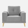 Nency Velvet 1 seater Sofa Grey