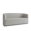 Stylishsimplicity Wood 2 Seater With Upholstery Non Storage Sofa In White Colour