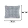 Kelly Knit Quarry Grey Decorative Cushion Cover 16 x 16 Inches