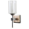 Eliante Modern Wall Lights Mild Steel & Glass Material Chrome, Brown & White Finish